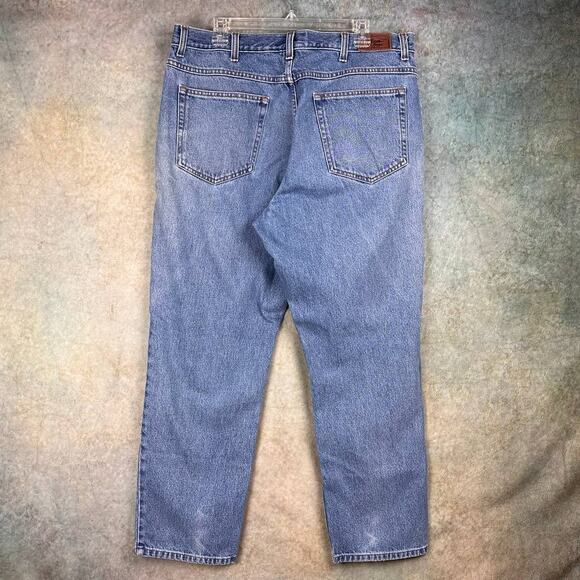 Vintage 90s LL Bean Denim Jeans Mens 38x30 Blue Classic Fit USA Outdoor WorkWear - Picture 1 of 9